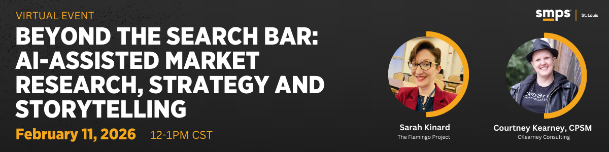 Promotional graphic for an SMPS Foundation Lunchtime Learning Lab event titled “Emerging Trends in A/E/C Marketing and Business Development” featuring Sarah Kinard and Michele Raftery on Tuesday, October 21 at 12 p.m. EST.
