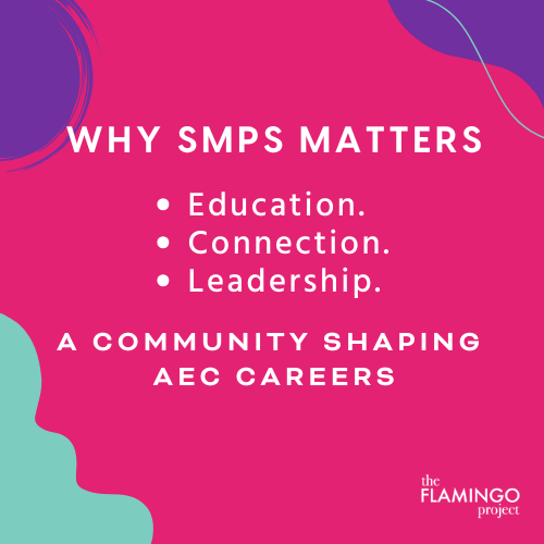 Graphic titled “Why SMPS Matters” highlighting education, connection, and leadership as key benefits of the SMPS community.